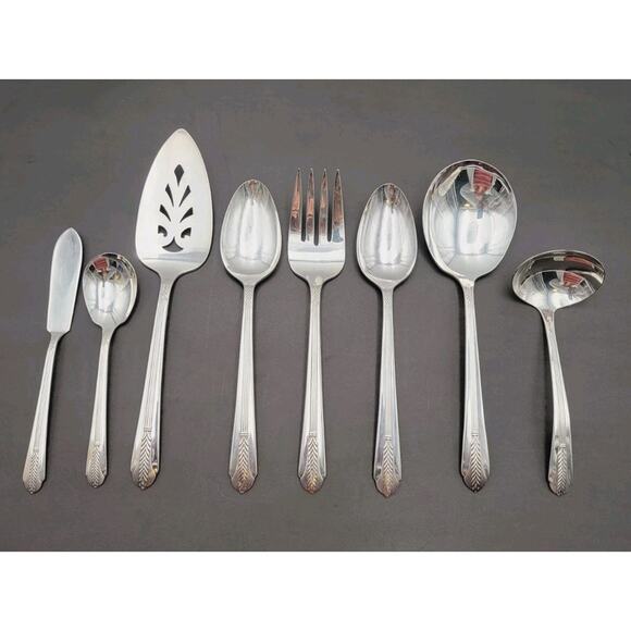 Wm. Rogers 1939 ALLURE Wheat Silver Plate Flatware 50 Pcs Set Vtg - Picture 16 of 16